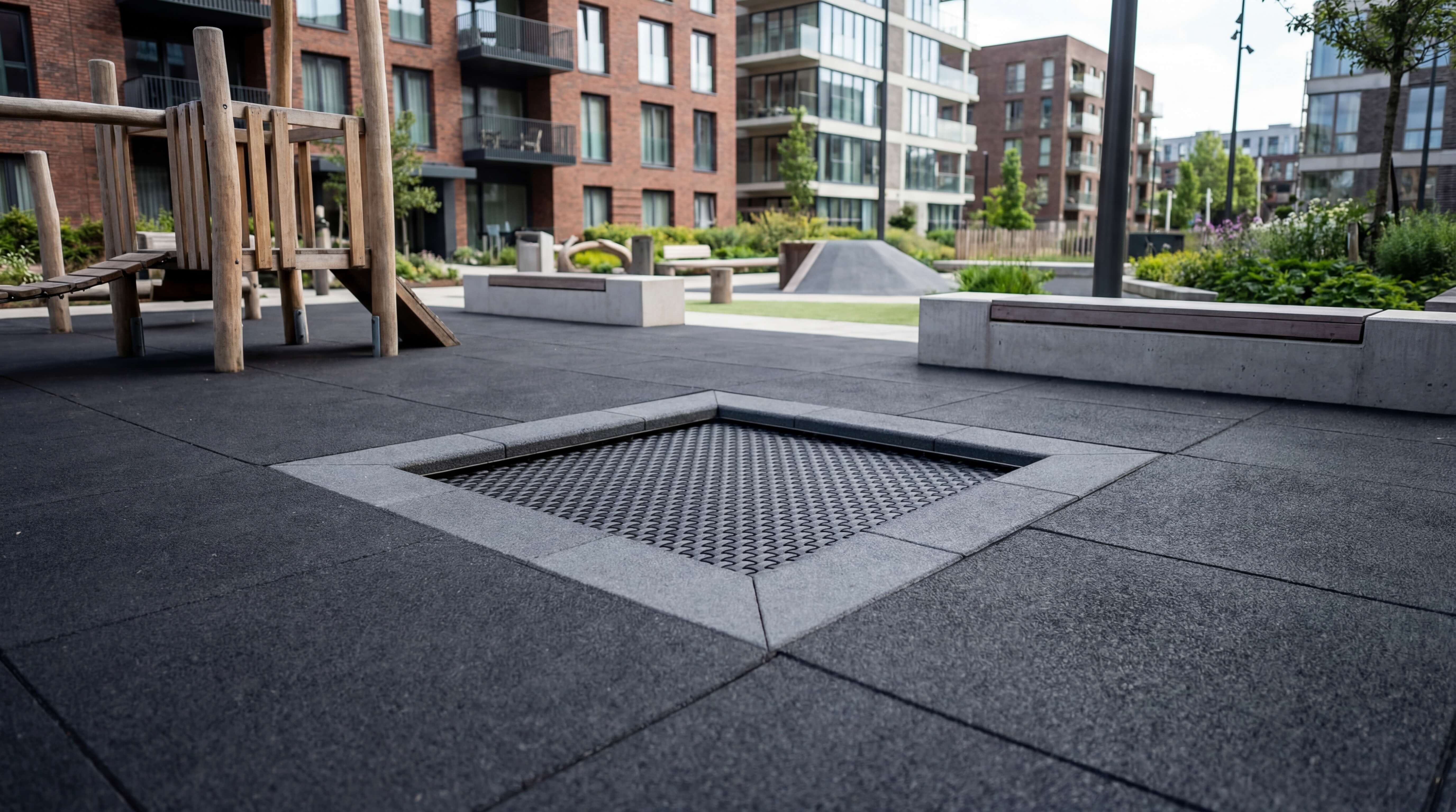 Bodentrampolin Kids Tramp inkl. Fallschutzumrandung