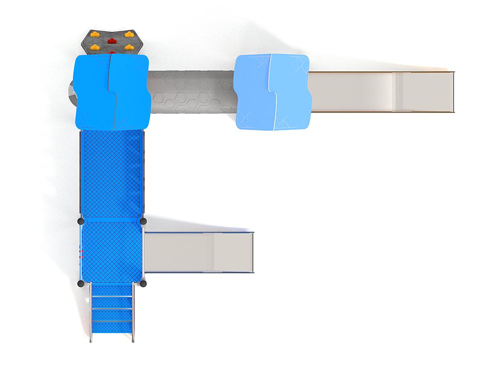 Schwinger für Kleinkinder mit Metallgestell und grünen Verbindungen auf weißem Hintergrund.