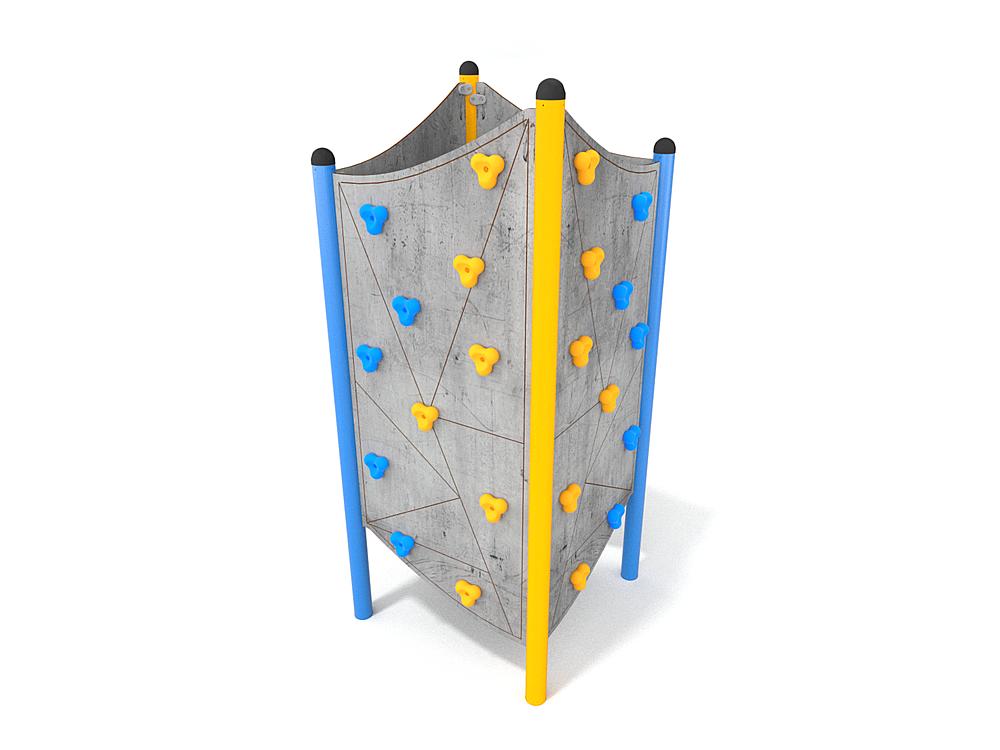 Schwinger für Kleinkinder mit Metallgestell und grünen Verbindungen auf weißem Hintergrund.