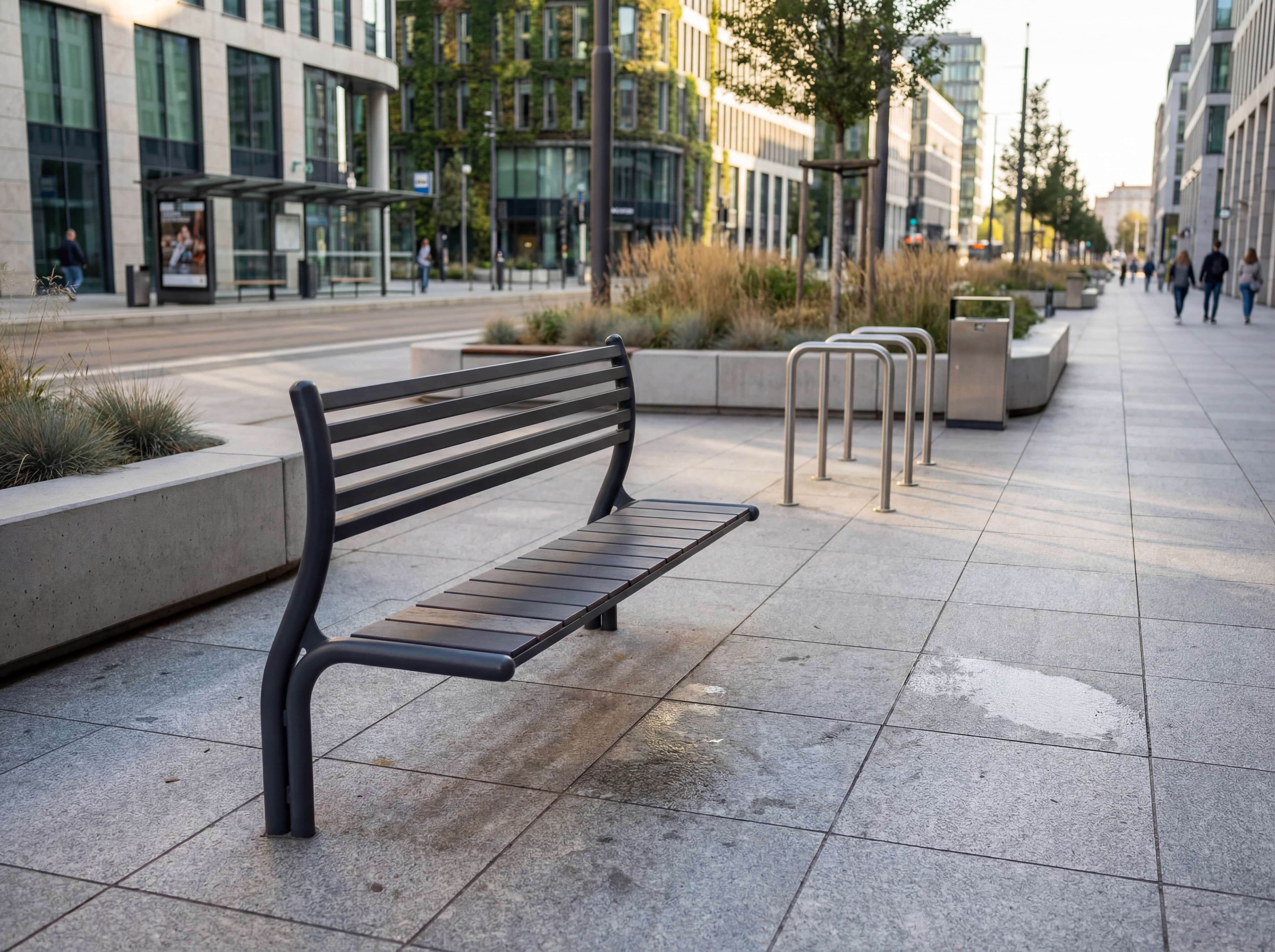 Sitzbank Frederik mit Lehne