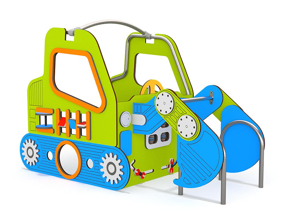 Schwinger für Kleinkinder mit Metallgestell und grünen Verbindungen auf weißem Hintergrund.
