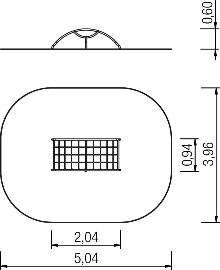 Technische Zeichnung eines LED-Moduls mit Maßen: 0,80 und 0,43 cm.