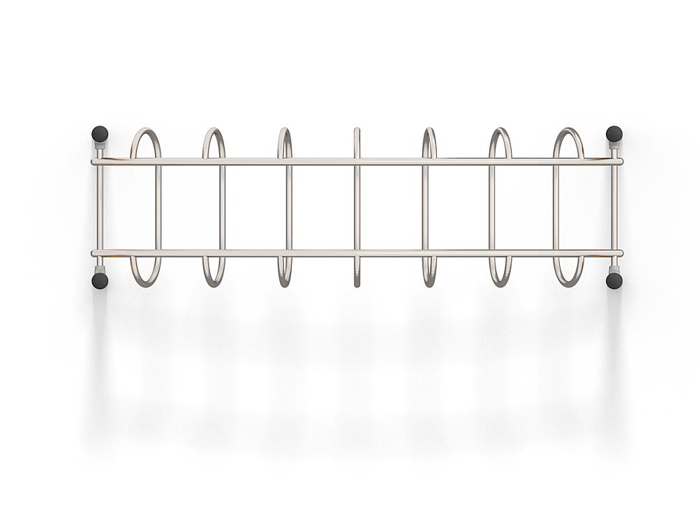 Schwinger für Kleinkinder mit Metallgestell und grünen Verbindungen auf weißem Hintergrund.