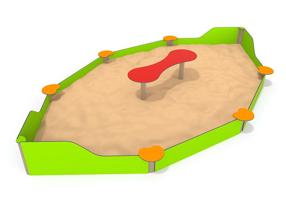 Schwinger für Kleinkinder mit Metallgestell und grünen Verbindungen auf weißem Hintergrund.