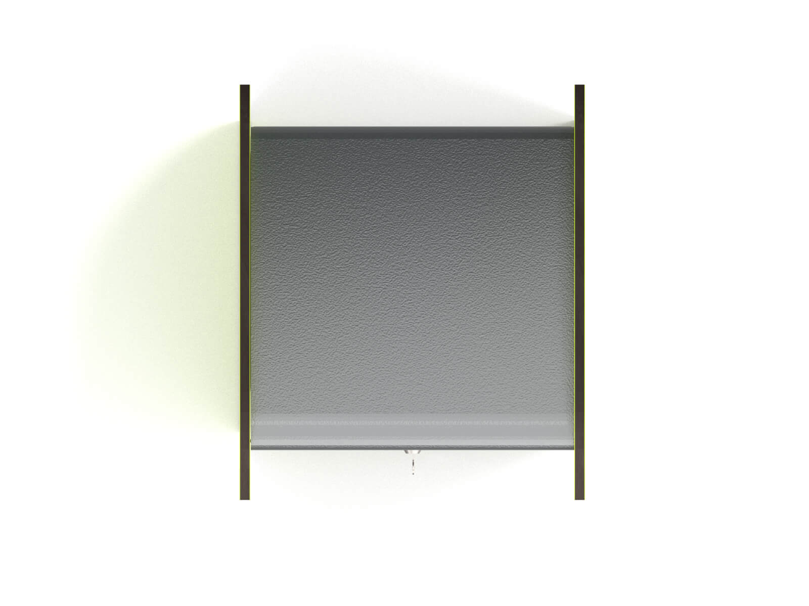 Schwinger für Kleinkinder mit Metallgestell und grünen Verbindungen auf weißem Hintergrund.