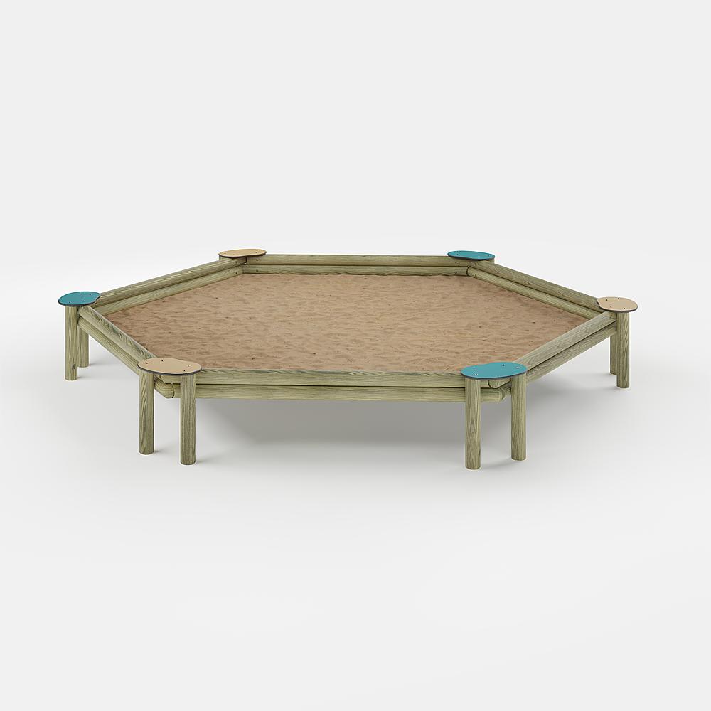 Bunte Kinderspielburg mit Dach und Rutsche auf weißem Hintergrund.
