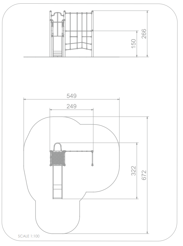 Technische Zeichnung eines sechseckigen Bauteils mit Maßangaben und Schnittansicht.