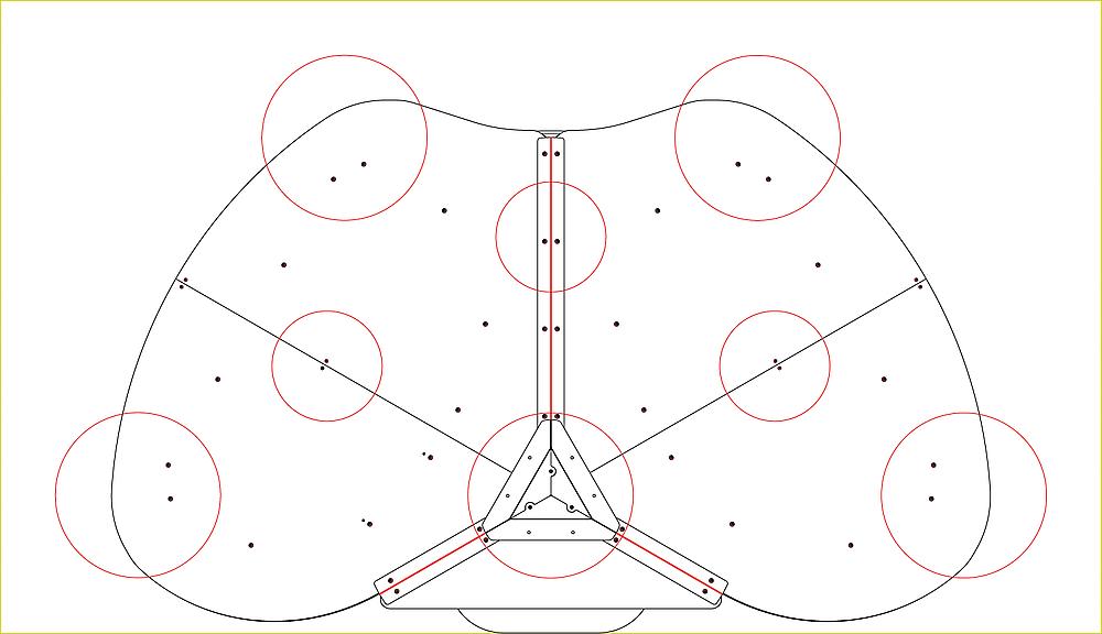 Schematische Darstellung eines runden Eishockeyspielfeldes mit Markierungen und Zonen.

(78 Zeichen)