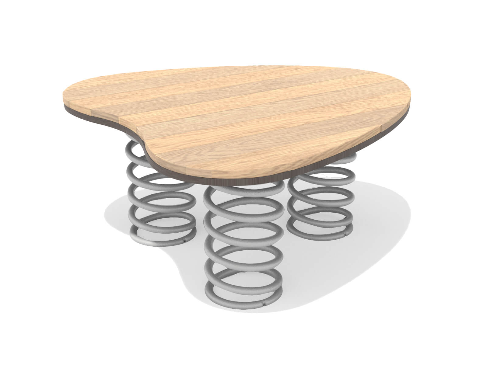 Schwinger für Kleinkinder mit Metallgestell und grünen Verbindungen auf weißem Hintergrund.