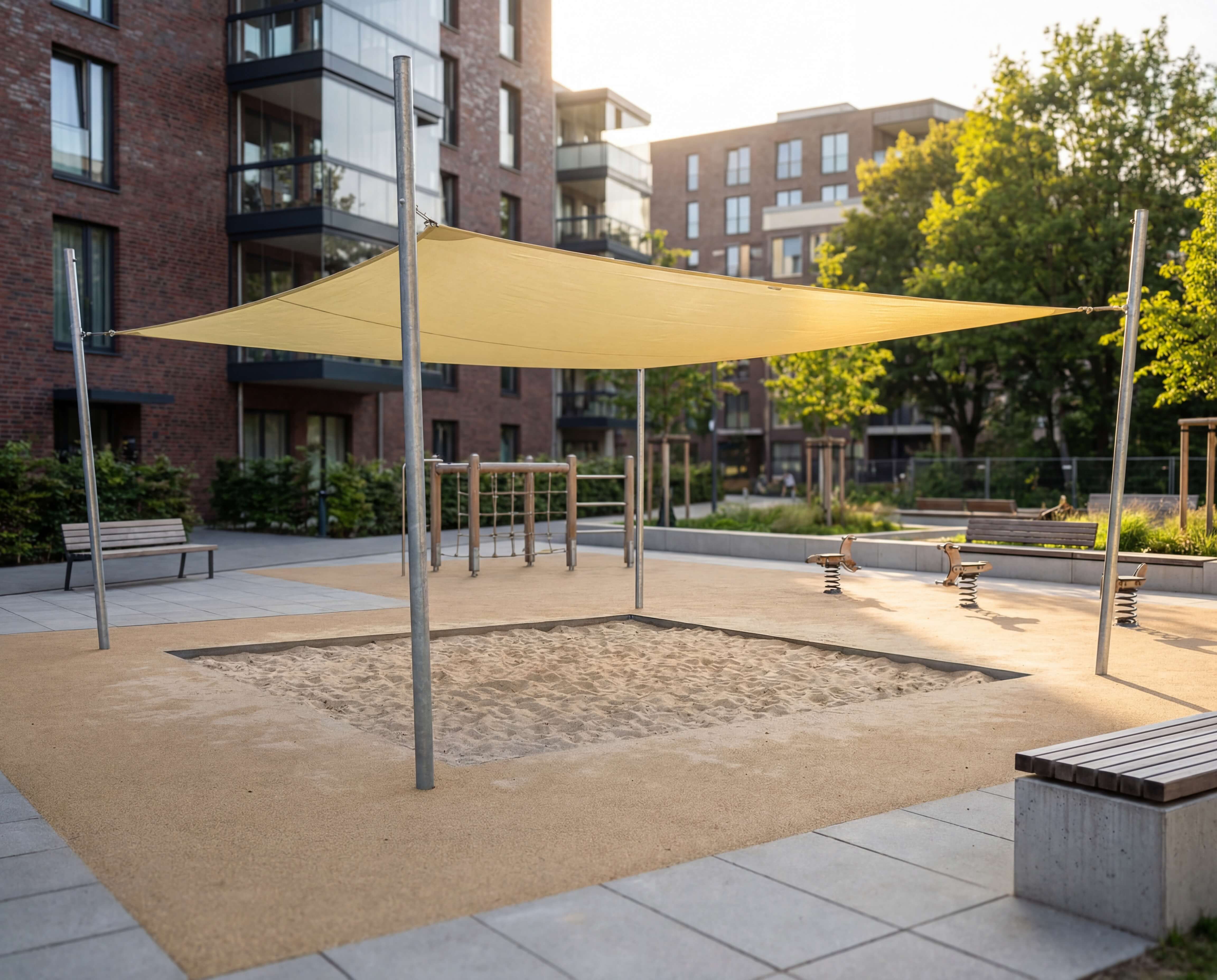 Schattensegel höhenverstellbar 4x4m