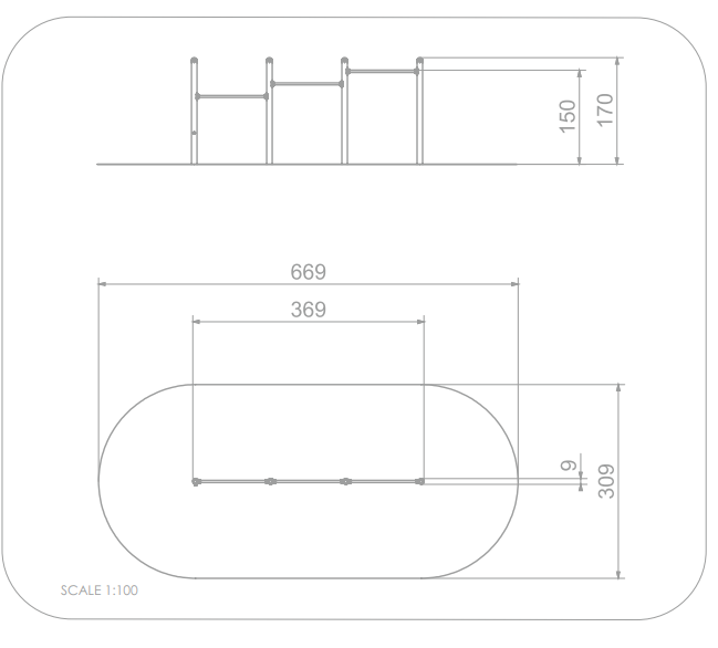 Technisches Schaltplan-Diagramm mit verbundenen Komponenten und Konturen innerhalb einer Wolke.