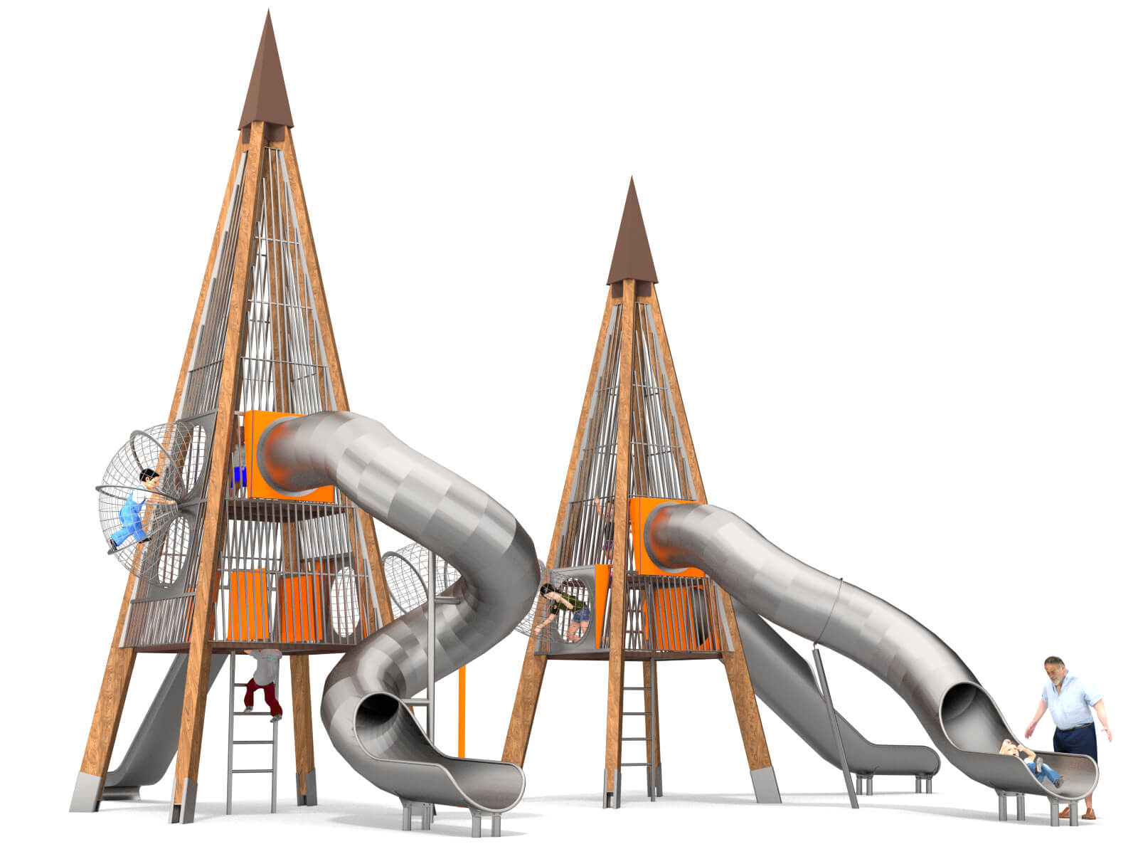 Schwinger für Kleinkinder mit Metallgestell und grünen Verbindungen auf weißem Hintergrund.