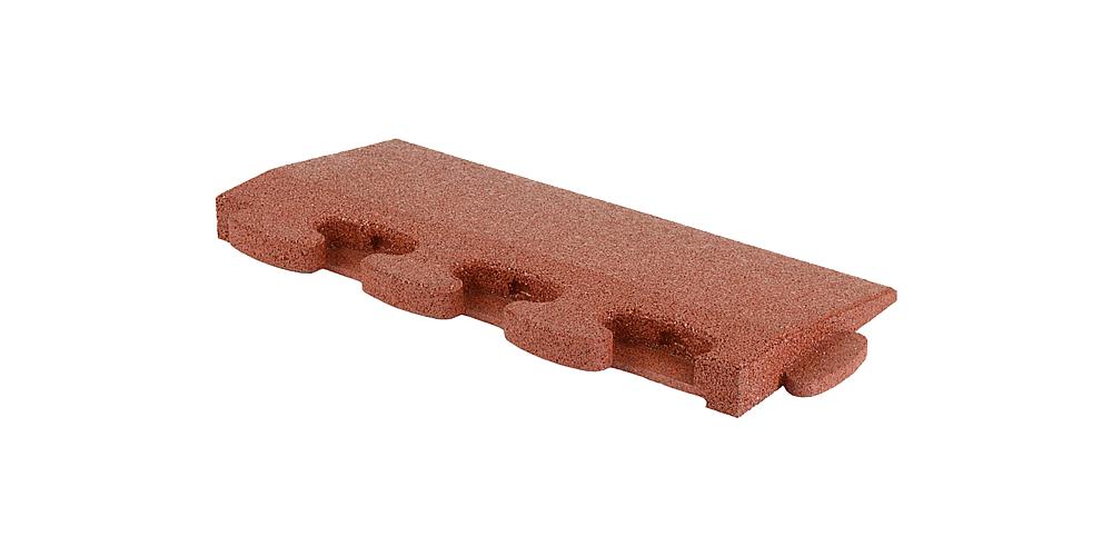 Rötlicher Puzzleteil mit Verbindungsschlitzen für Bodenbelag – ideal für Spiel- oder Trainingsflächen.

69 Zeichen (max. 125) → **OK**

---

*Note: The German version is provided as requested.*