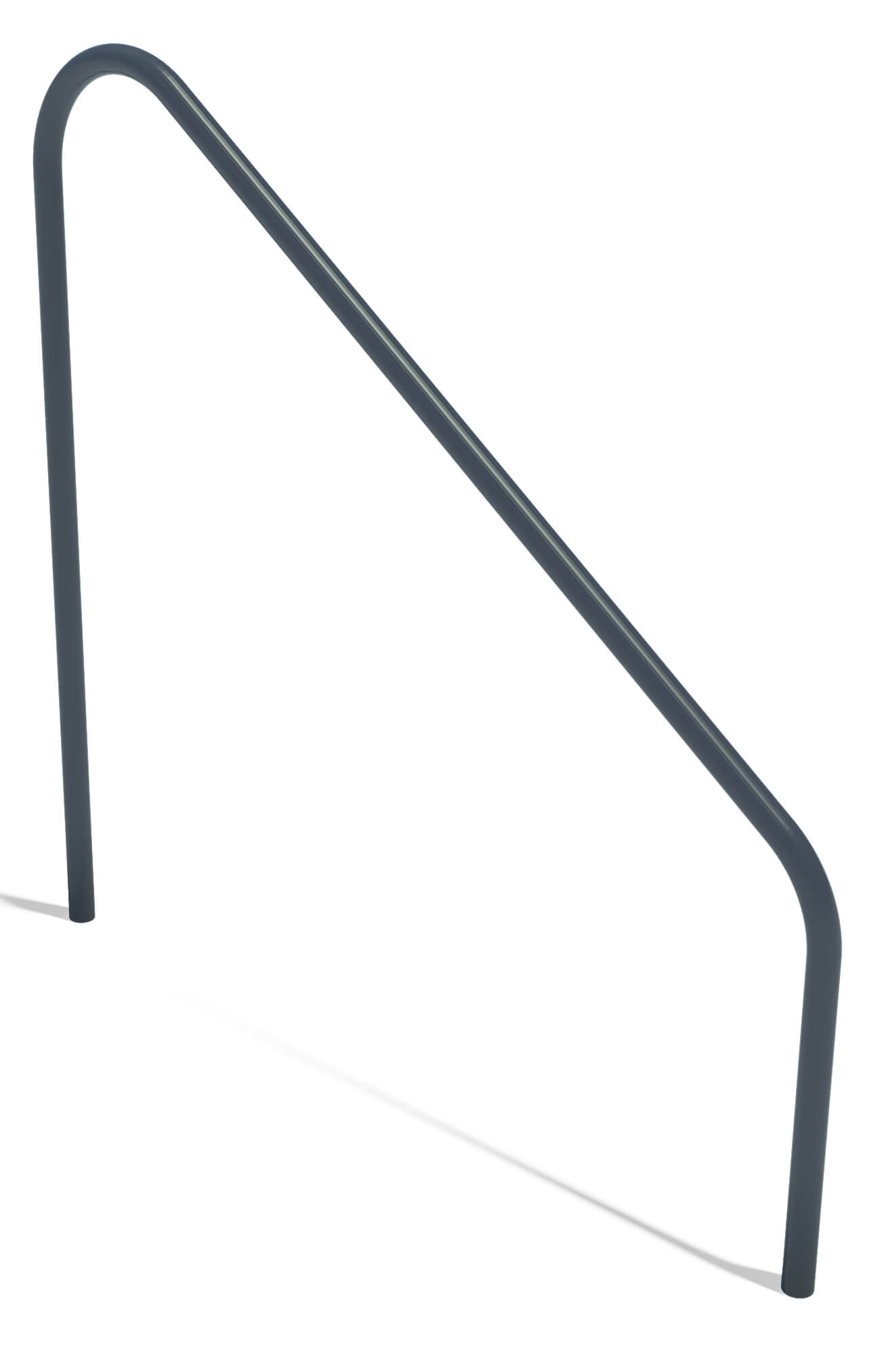 Schwarze Metalltreppe mit Handlauf auf weißem Hintergrund – minimalistisch und funktional gestaltet.

German:  
Schwarzer Stahlhandlauf für Treppe – modernes Design vor weißem Hintergrund.